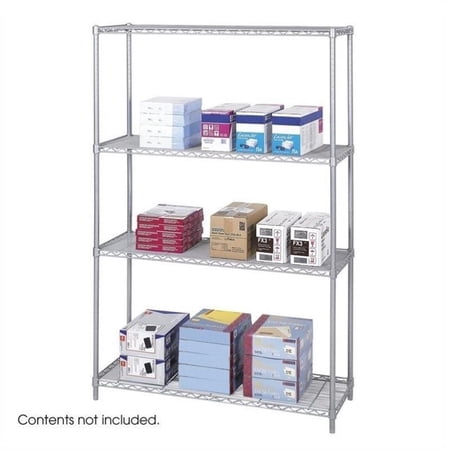 Safco 48"x18" Industrial Wire Shelving in Gray