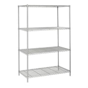 Safco 48"x24" Industrial Wire Shelving in Gray
