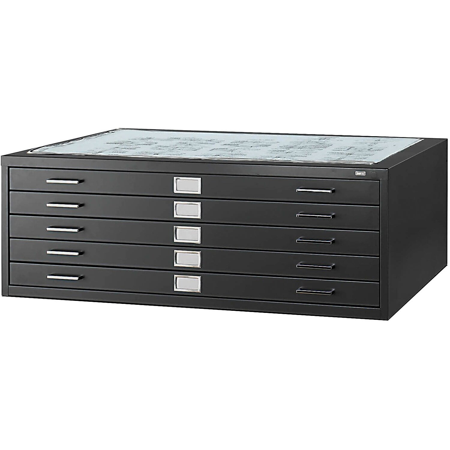 Safco Sleek 5-Drawer Steel Flat File Cabinet in Black