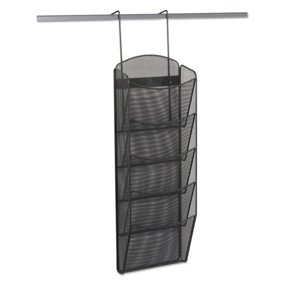 Safco 5-Pocket Black Onyx Magazine Rack