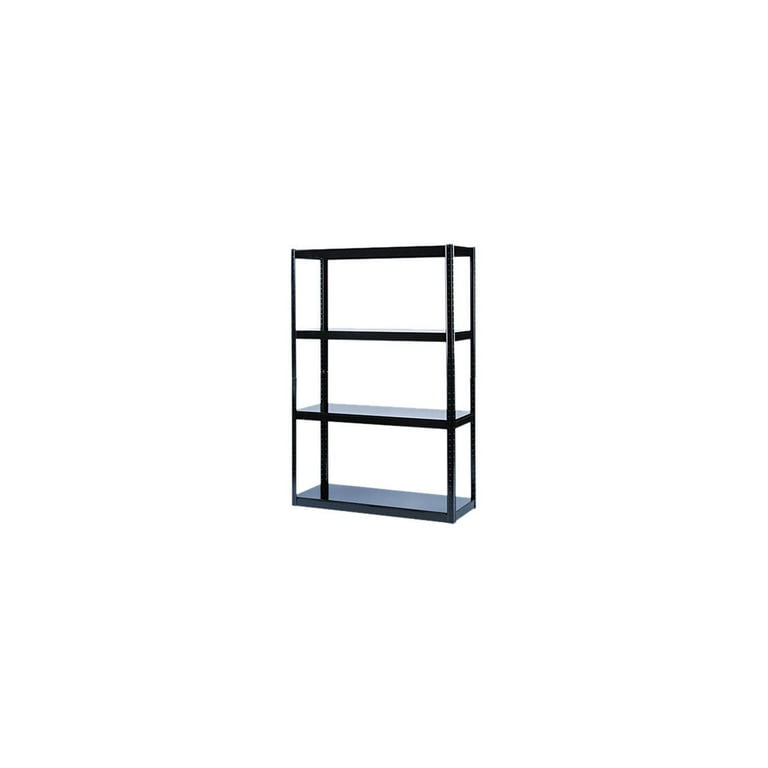 Boltless Steel Shelving, Five-Shelf, 48w x 18d x 72h, Black Boltless Steel Shelving, Five-Shelf, 48w x 18d x 72h, Black