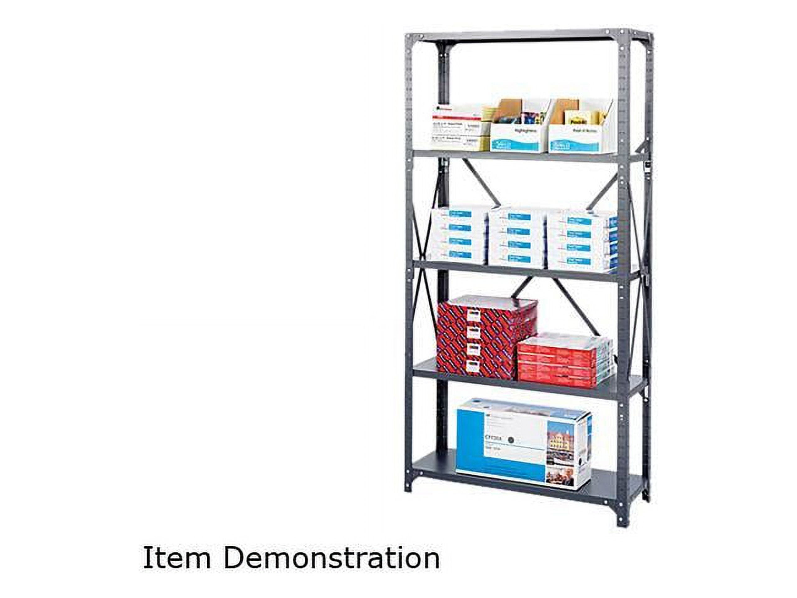 Rugged 75" x 36" Dark Gray 5-Tier Steel Garage Shelving Unit