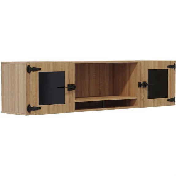 Safco 72 72" x 15" x 18" - Drawer(s)2 Door(s) - Material: Particleboard, Laminate, Glass Door - Finish: Smoke Door, Sand Dune, Laminate, Black Powder Coat