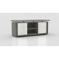 thumbnail image 1 of Safco 72" Low Wall Cabinet with Acrylic Doors, Textured Driftwood, 1 of 3
