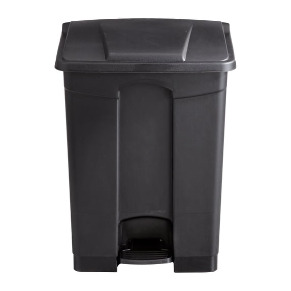 Safco Plastic Step-On Receptacle - 17 Gallon in Black