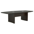 thumbnail image 1 of Safco Aberdeen 8' Boat Shaped Conference Table with Slab Base in Mocha, 1 of 5