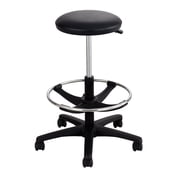 Safco Adjustable Backless Drafting Chair in Black, Adult, Indoor Use