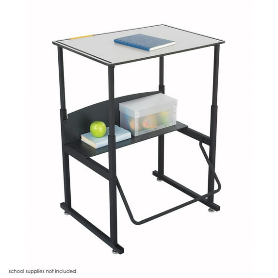 Safco AlphaBetter 20" x 28" Height Adjustable Student Desk in Gray