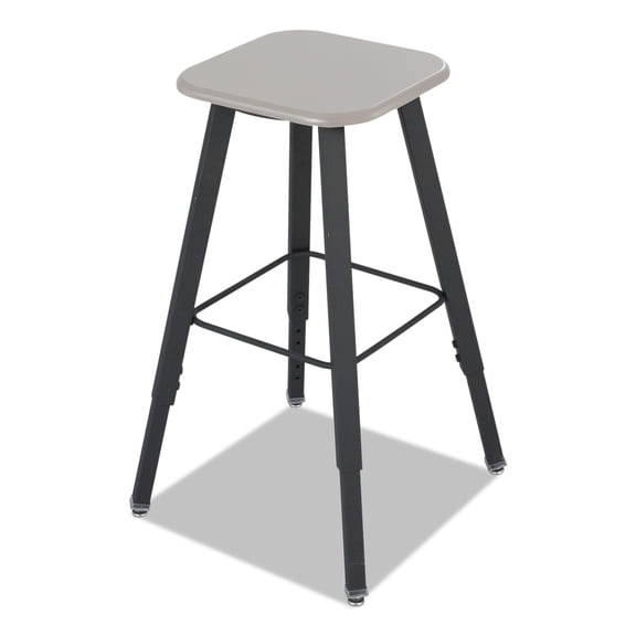 Safco AlphaBetter Adjustable-Height Student Stool, Black, MDF