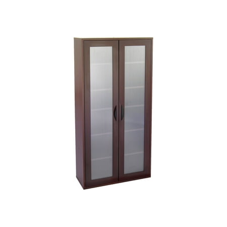 Safco Après Tall Two-Door Cabinet 29-3/4w x 11-3/4d x 59-1/2h Mahogany 9443MH