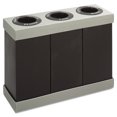 thumbnail image 1 of Safco At-Your-Disposal Recycling Center, Polyethylene, Three 84 Gal Bins, Black - SAF9798BL, 1 of 3