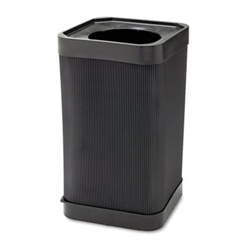 Safco At-Your Disposal Top-Open Waste Receptacle Square Polyethylene 38 gal Black (SFC 9790BL)