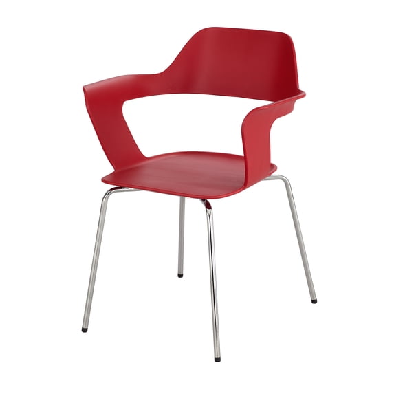 Safco Bandi Shell Stacking Chair in Red (Set of 2)