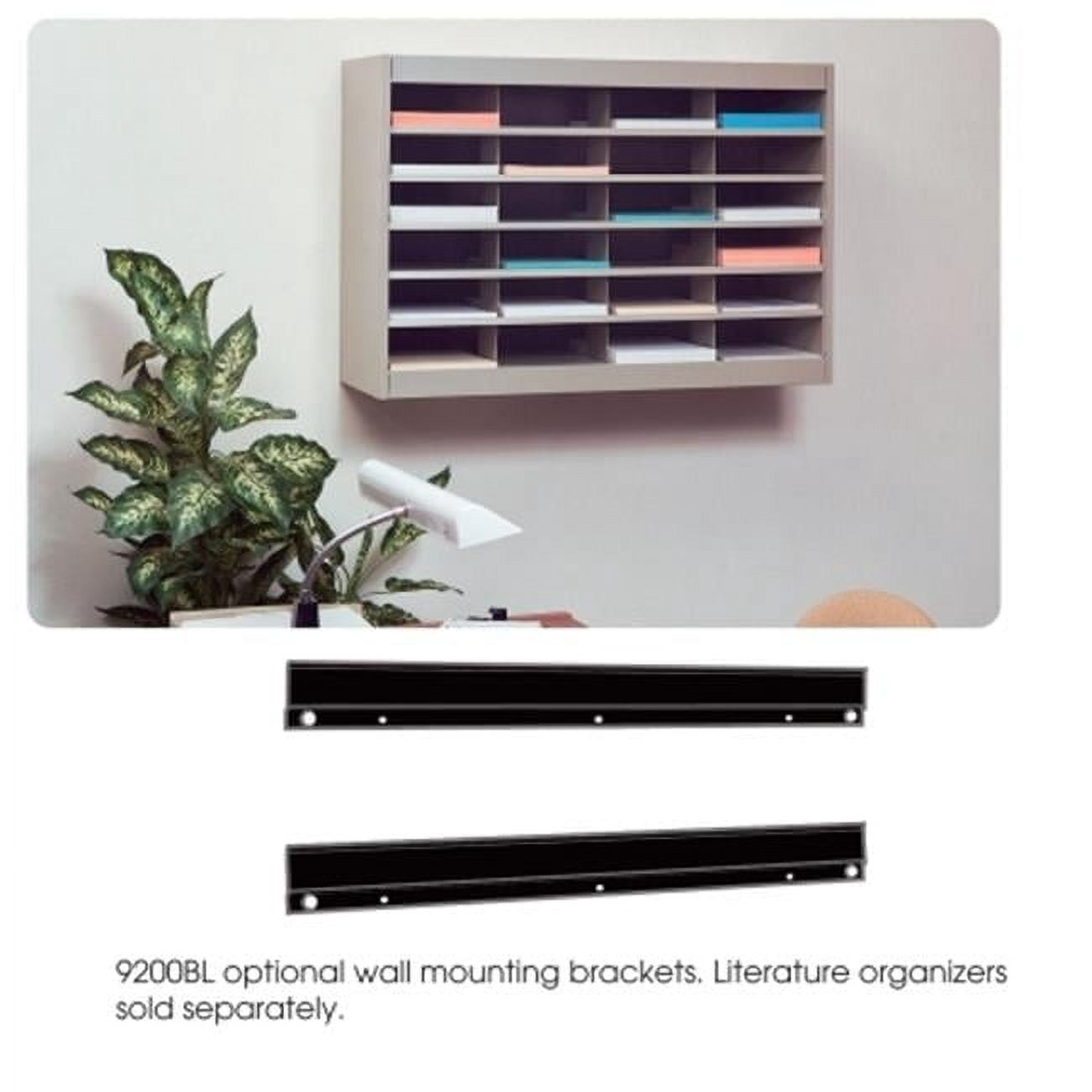 Safco  Black E-Z Stor Wall Mounting Bracket