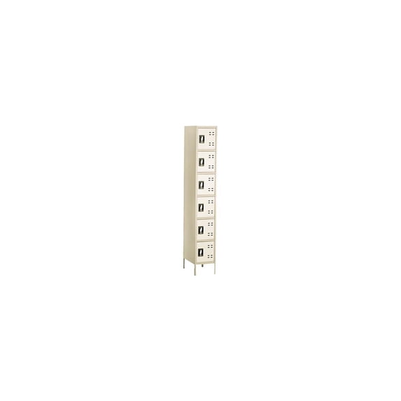 Safco Box Locker, 12w x 18d x 78h, Two-Tone Tan