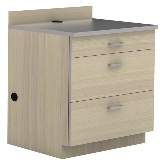 Safco Break Room Three Drawer Base Cabinet Vanilla/Gray 36H x 36W x 25D 1703VS