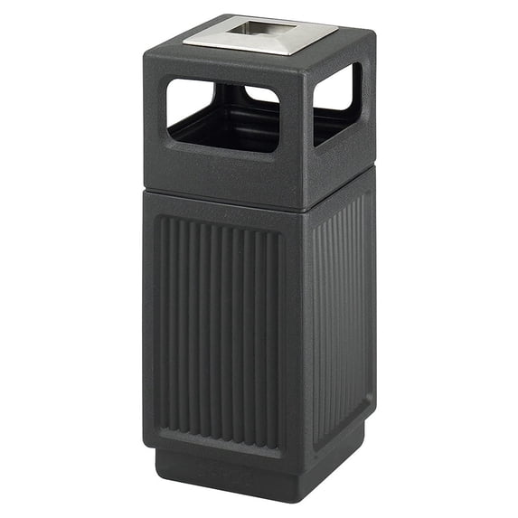 Safco Canmeleon Series Small Outdoor Recessed Panel Side Opening Receptacle with Urn