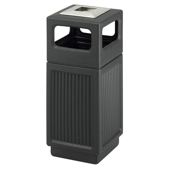 Safco Canmeleon Series Small Outdoor Recessed Panel Side Opening Receptacle with Urn