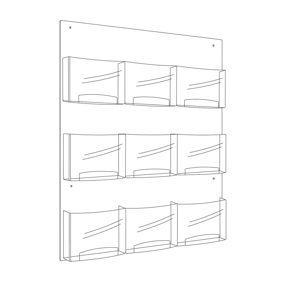 Safco Clear2c 9 Magazine Display
