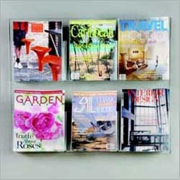 Safco    Clear2c Display 6 Magazine - Clear