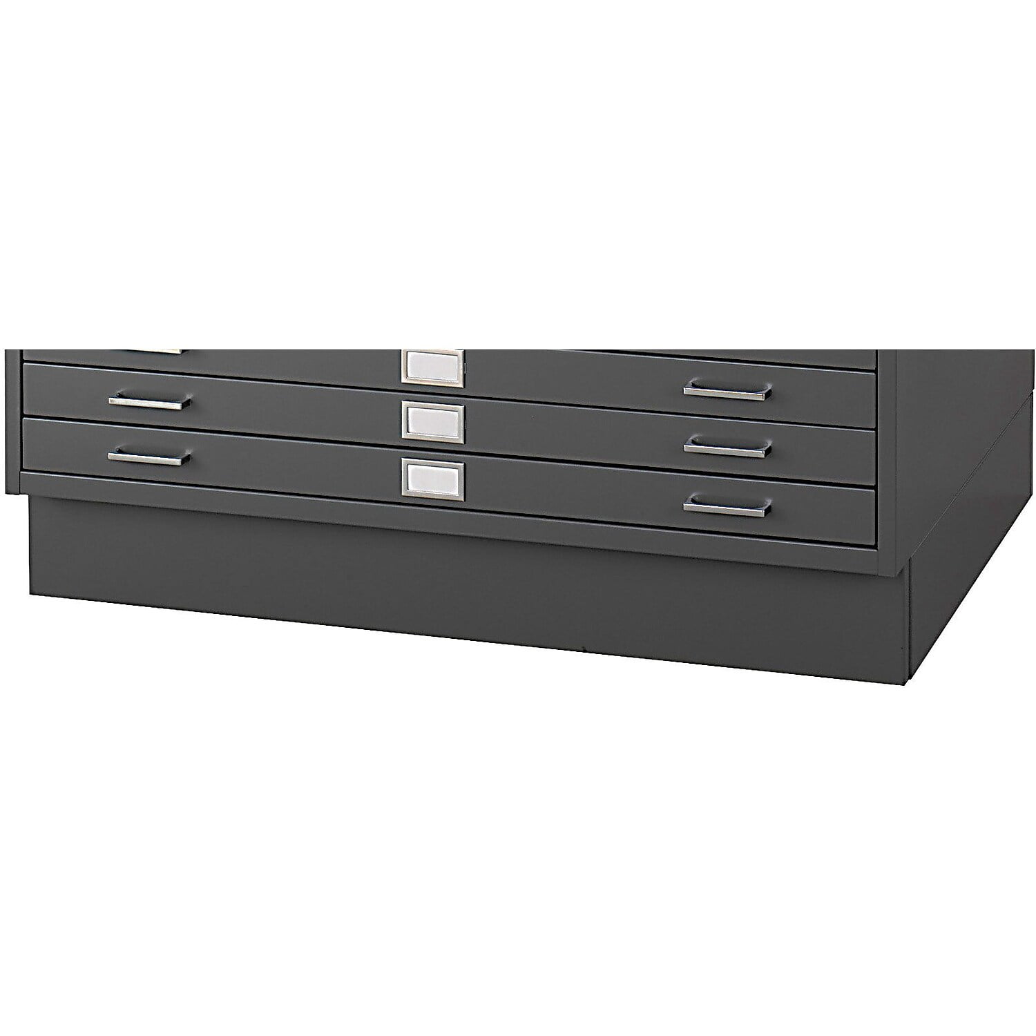 White Steel 10-Drawer Flat File Cabinet Base