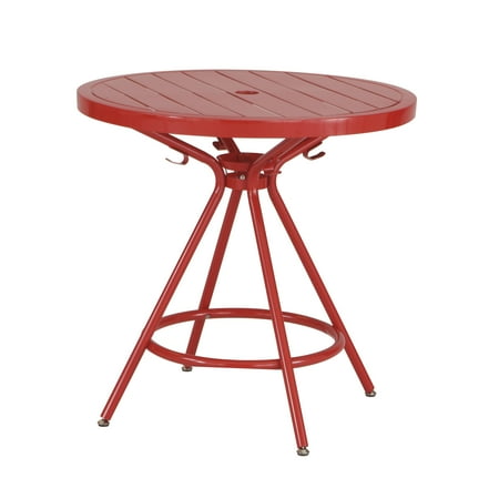 CoGo™ Steel Outdoor/Indoor Table, Round, 30", Red