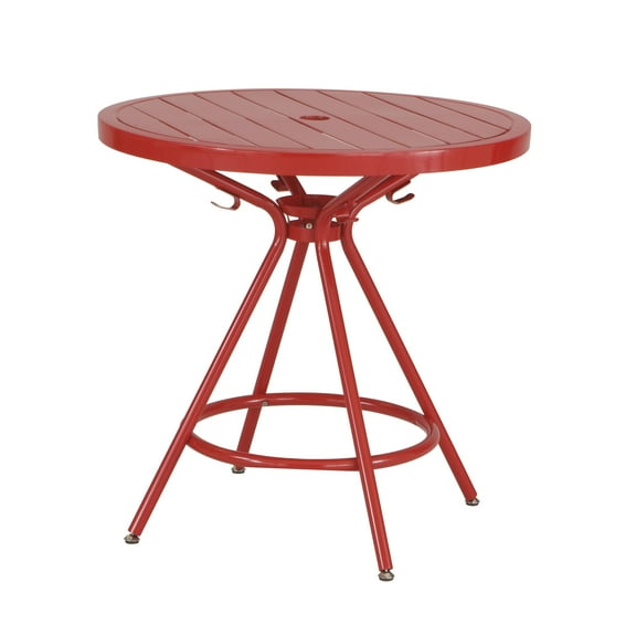 Safco CoGo 30" Steel Patio Bistro Table in Red