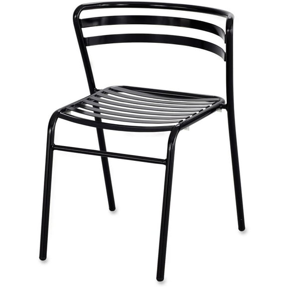 Safco CoGo Steel Stacking Chair in Black (Set of 2)