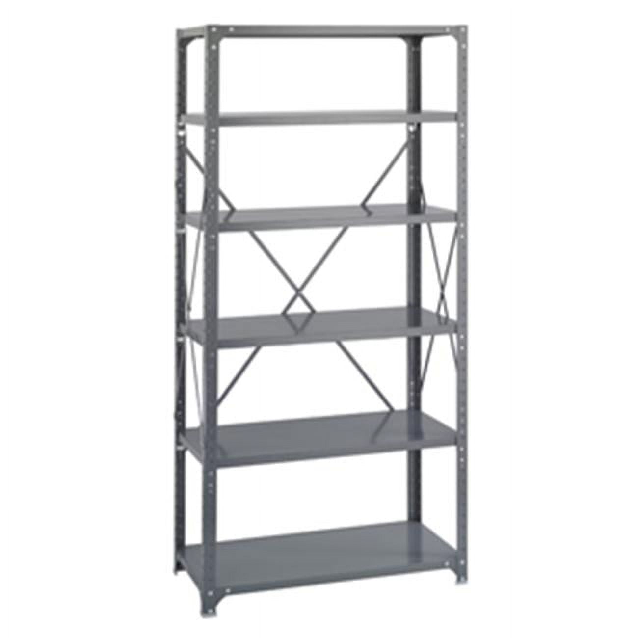 AdjustaFlex 36" Steel Utility 6-Shelf Rack with Diagonal Stabilization