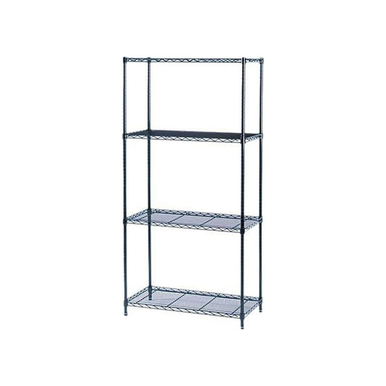Commercial Wire Shelving, Four-Shelf, 36w X 18d X 72h, Black Commercial Wire Shelving, Four-Shelf, 36w X 18d X 72h, Black