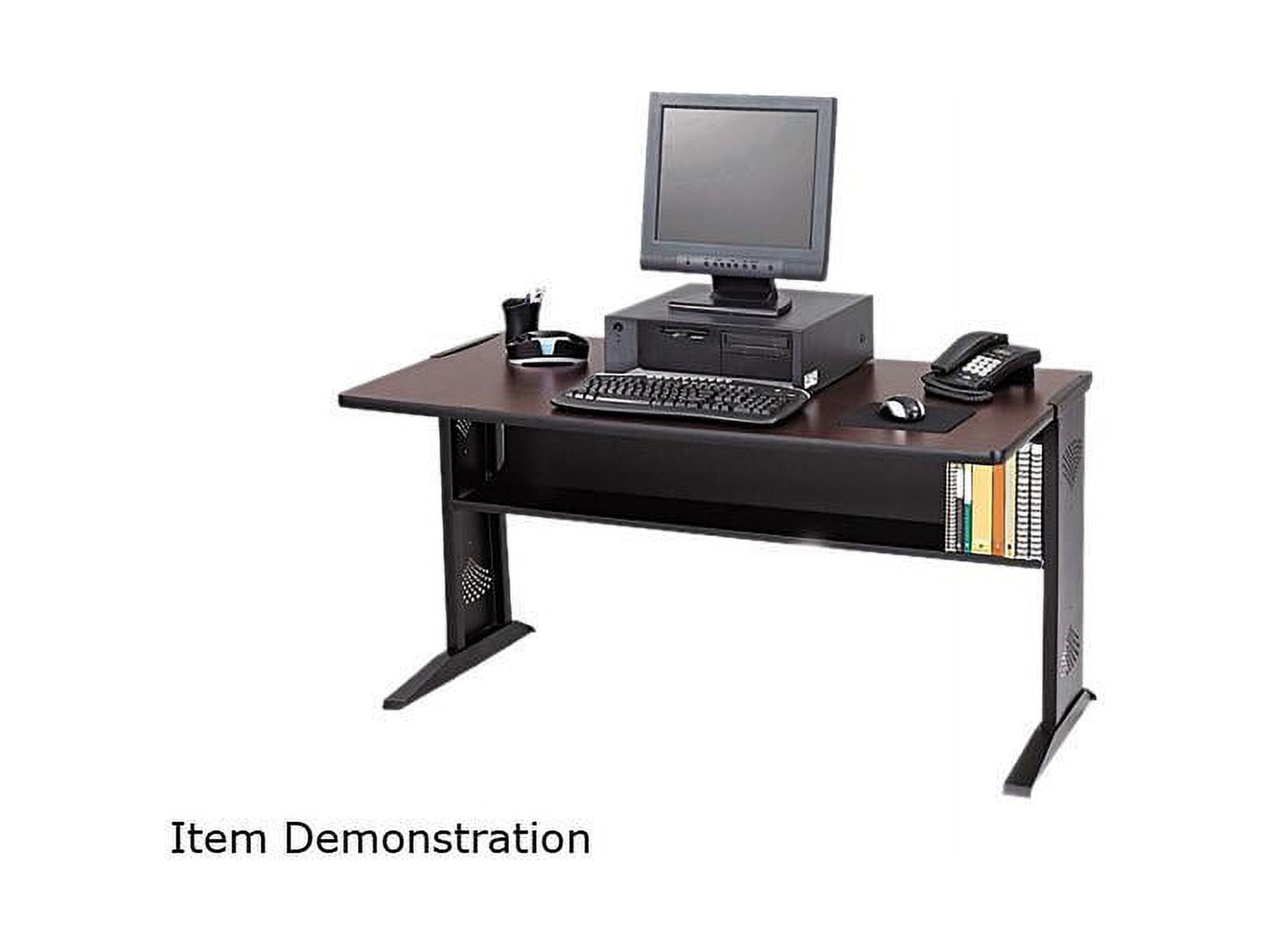 Reversible Black Steel Workstation Cart with Laminate Top, 47.6" x 28"