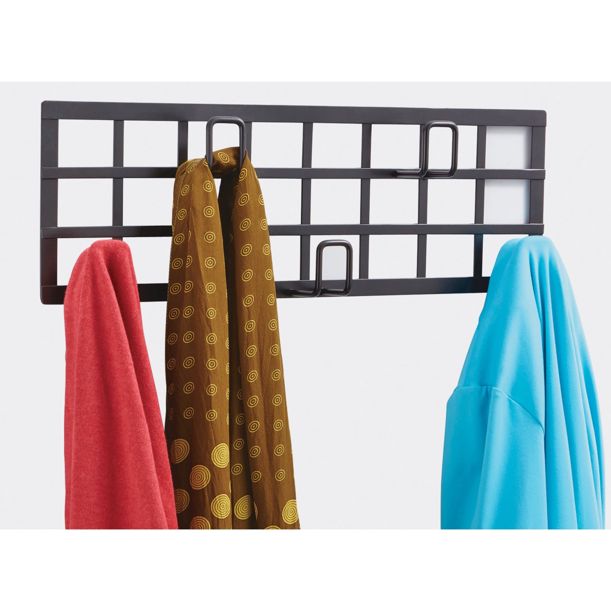 Safco Contemporary 5-Hook Steel Grid Coat Rack, Black - Walmart.com