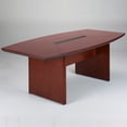 thumbnail image 1 of Mayline Corsica 7' Boat Shaped Conference Table with Slab Base-Mahogany, 1 of 1