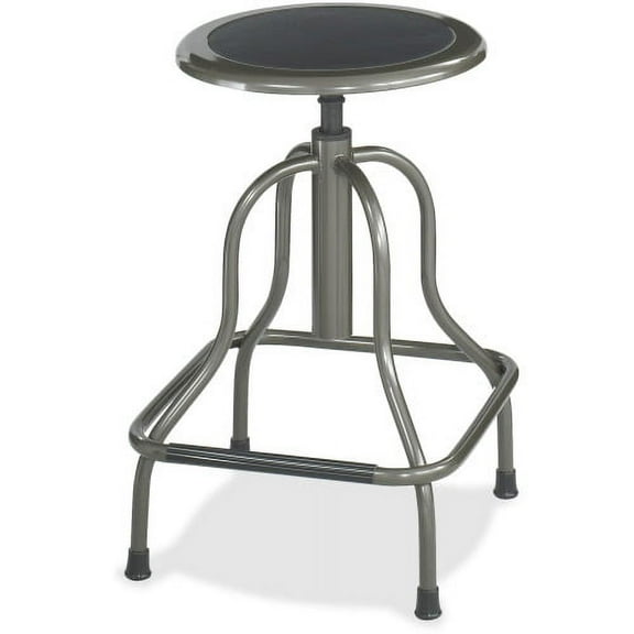 Safco Diesel Series High Base Stool with out Back 250 lb Load Capacity - Steel - Pewter