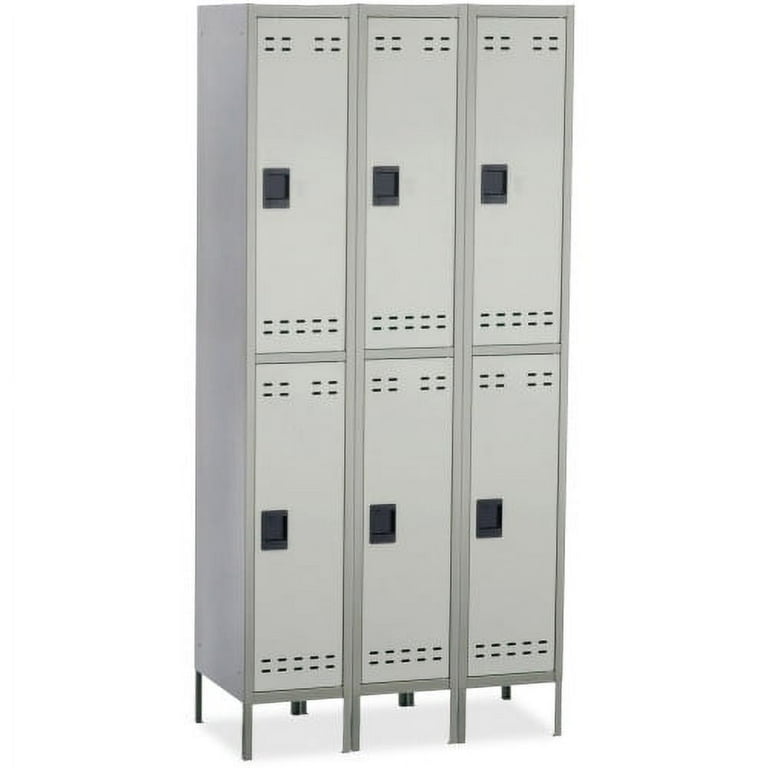 Single-Tier, Three-Column Locker, 36w x 18d x 78h, Two-Tone Gray Single-Tier, Three-Column Locker, 36w x 18d x 78h, Two-Tone Gray