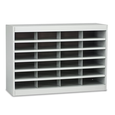 E-Z Stor® Literature Organizer, 24Letter Size Compartments, Gray