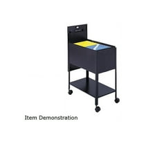 Safco Extra-Deep Lockable Mobile Tub File Cabinet, Black