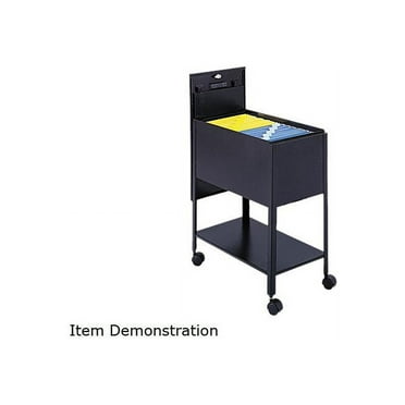 Safco Extra-Deep Lockable Mobile Tub File Cabinet, Black