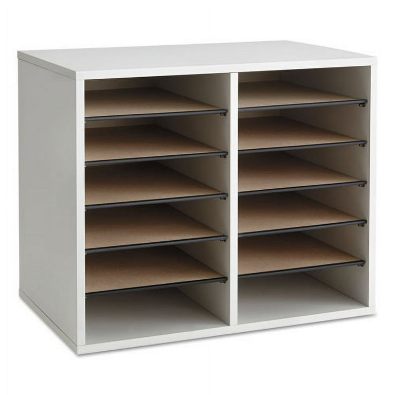 Fiberboard Literature Sorter, 12 Compartments, 19.63 x 11.88 x 16.13, Gray Fiberboard Literature Sorter, 12 Compartments, 19.63 x 11.88 x 16.13, Gray