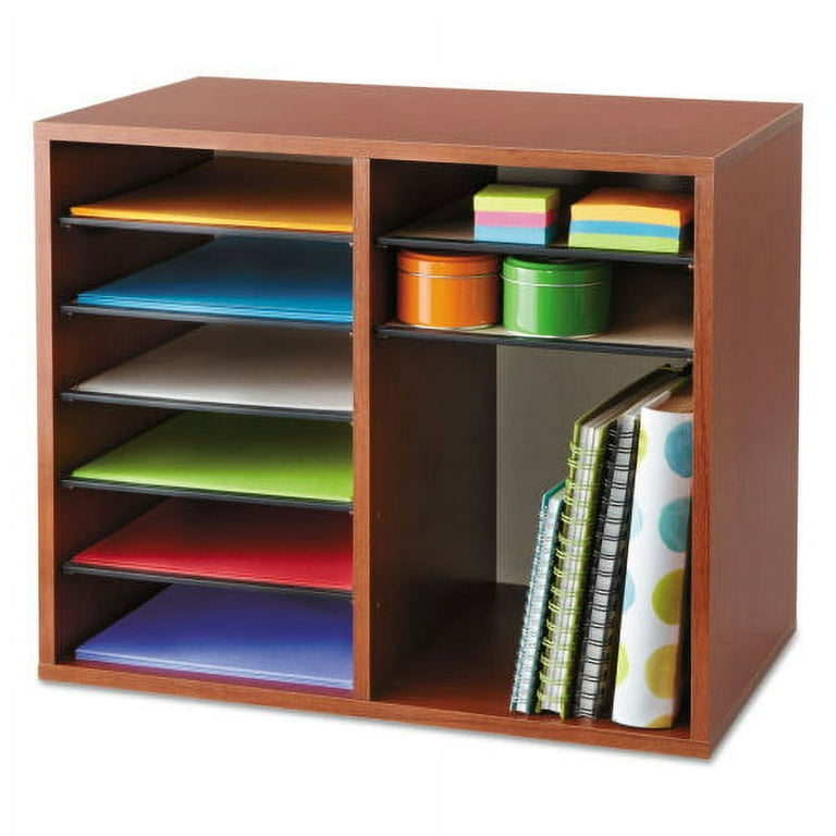 Fiberboard Literature Sorter, 12 Compartments, 19.63 x 11.88 x 16.13, Cherry Fiberboard Literature Sorter, 12 Compartments, 19.63 x 11.88 x 16.13, Cherry