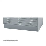 Safco Flat Steel File Closed Base Storage Cabinet, Gray
