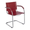 thumbnail image 1 of Safco Flaunt Series Guest Chair, Red Leather/Chrome, 1 of 2