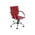 thumbnail image 1 of Safco Flaunt - Chair - manager - armrests - ring-shaped - swivel - recycled leather - red, 1 of 2