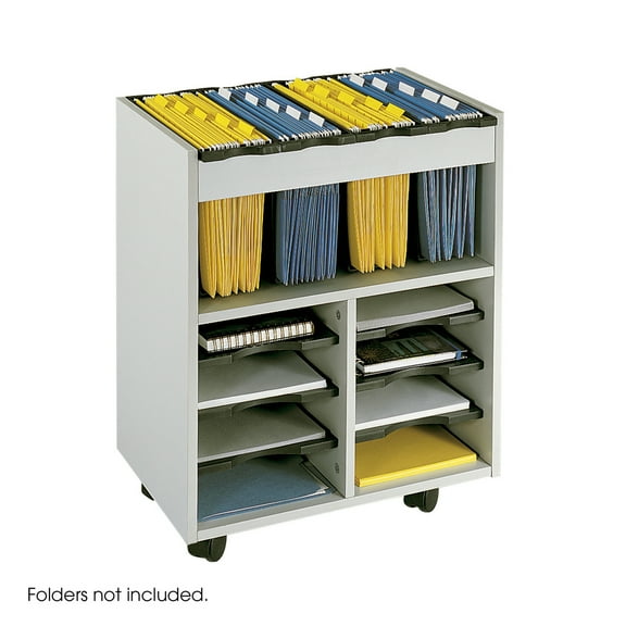 Safco Go Carts Mobile File 14-1/2w x 21-1/2d x 26-1/4h Gray 5390GR