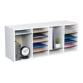 thumbnail image 1 of Wood Adjustable Literature Organizer, 24Compartment, Gray, 1 of 6