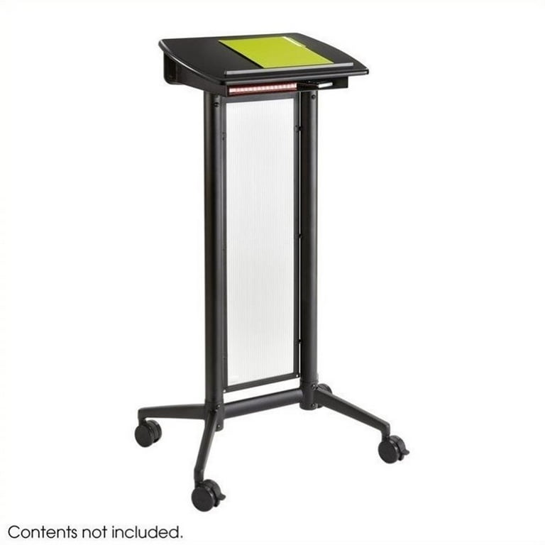 Impromptu Lectern, 26.5 x 18.75 x 46.5, Black, Ships in 1-3 Business Days Impromptu Lectern, 26.5 x 18.75 x 46.5, Black, Ships in 1-3 Business Days