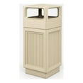 thumbnail image 1 of Safco Indoor/Outdoor Plastic Trash Cans with Recessed Panel Receptacles in Tan, 1 of 7