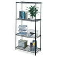 thumbnail image 1 of Safco Industrial Wire Shelving 36" x 18" x 72" - 4 x Shelf(ves) - Rust Proof, Leveling Glide, Adjustable Leveler, Adjustable Feet, Dust Proof - Black - Powder Coated - Steel, Plastic - Assembly Requir, 1 of 4