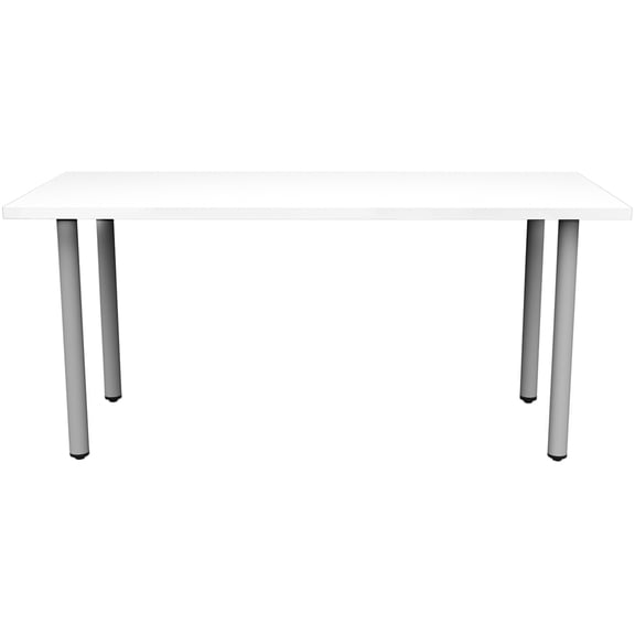 Safco Jurni Multi-Purpose Post Leg Table With Glides, 29"H x 24"W x 60"D, Designer White/Silver