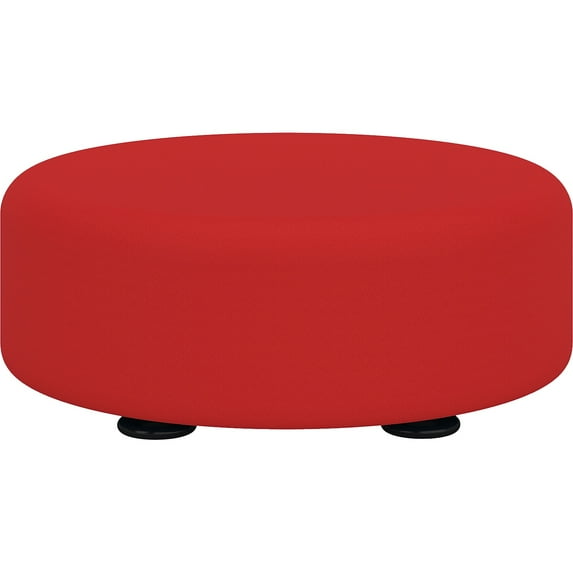 Safco Learn 15" Round Vinyl Floor Seat in Red Vinyl